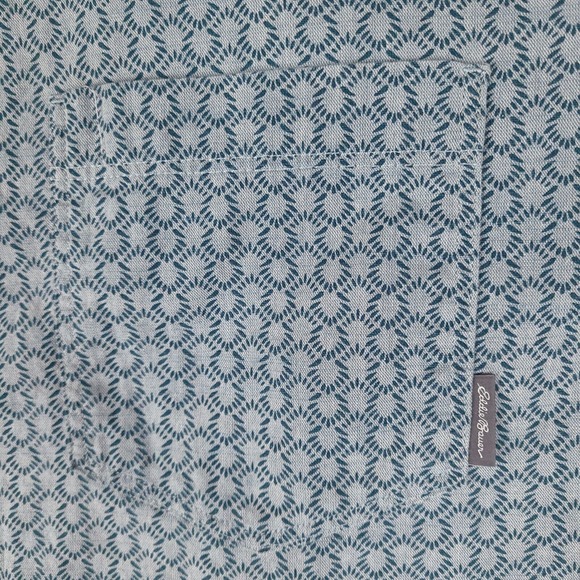 Eddie Bauer Shirt Mens XXL Blue Green Classic Fit Button Down Short Sleeve - Picture 3 of 13